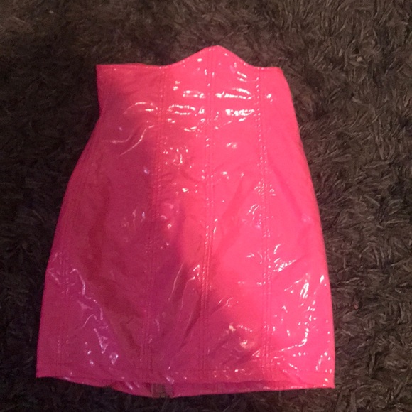 Pink corset leather skirt - Picture 1 of 2